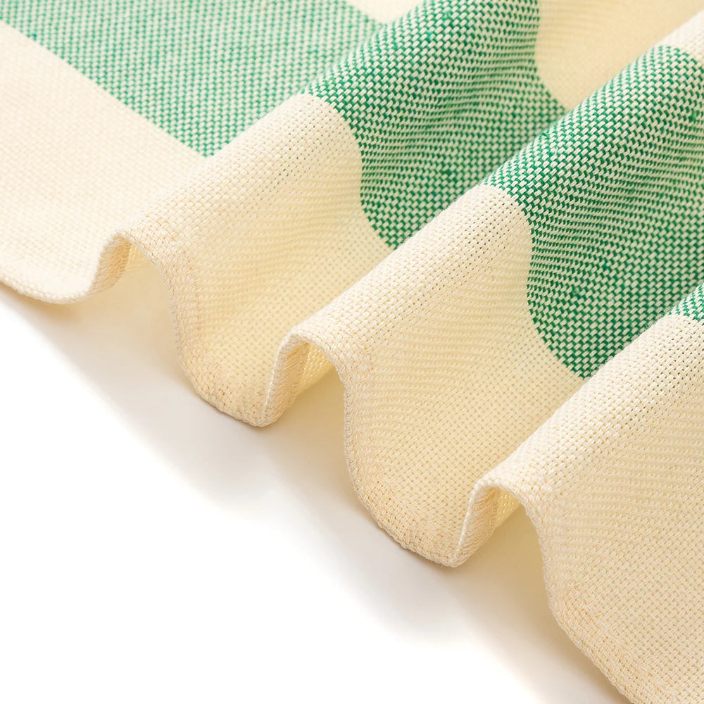 fouta serviette de plage vert zoom tissu 2