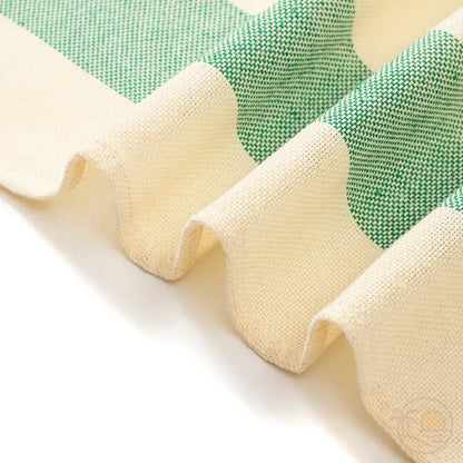 fouta serviette de plage vert zoom tissu 2