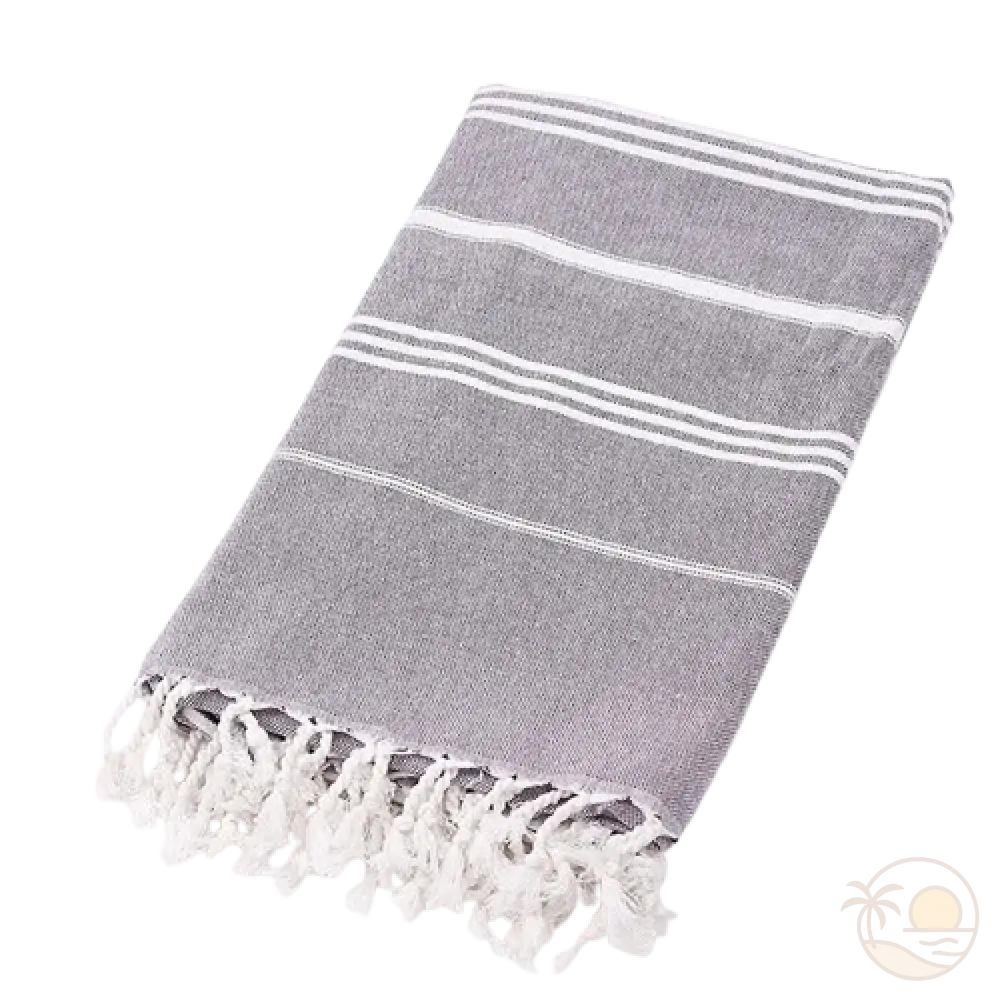 fouta serviette plage gris
