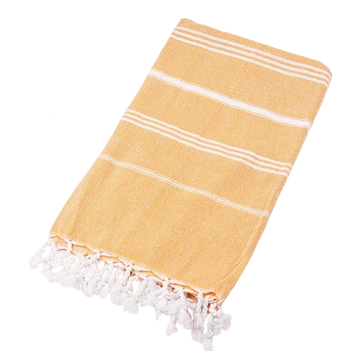 fouta serviette plage jaune