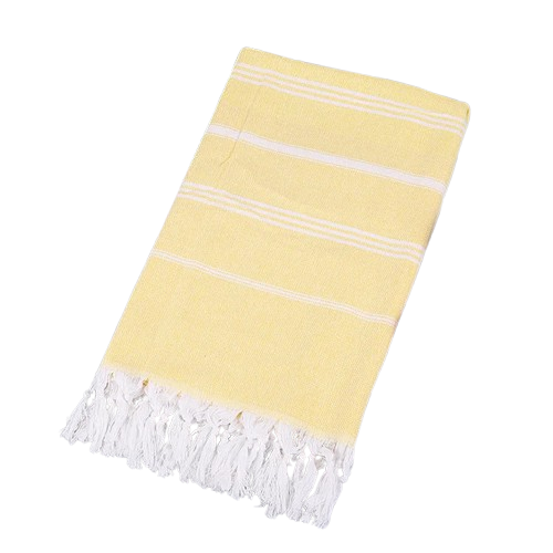 fouta serviette plage jaune clair