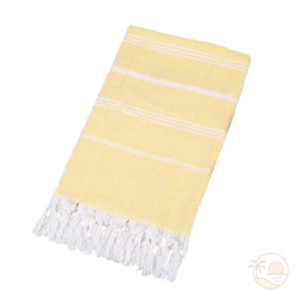 fouta serviette plage jaune clair