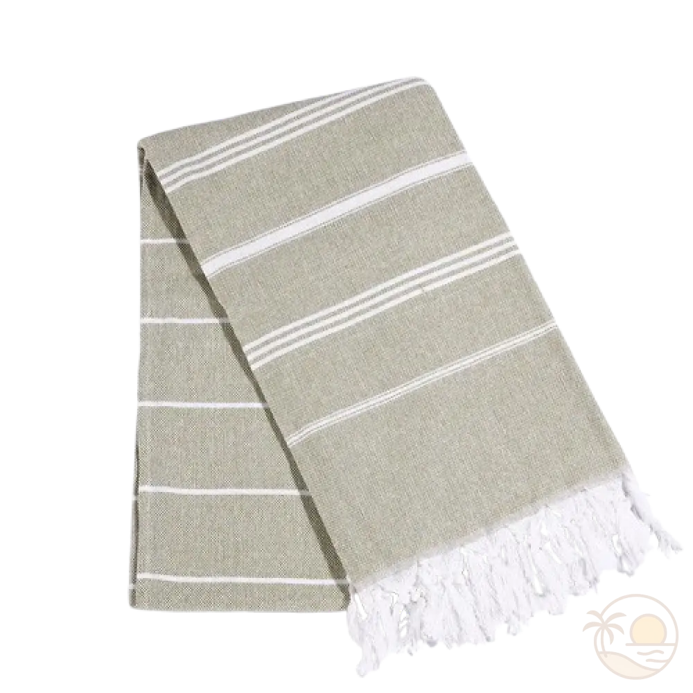 fouta serviette plage marron