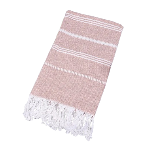 fouta serviette plage rose clair