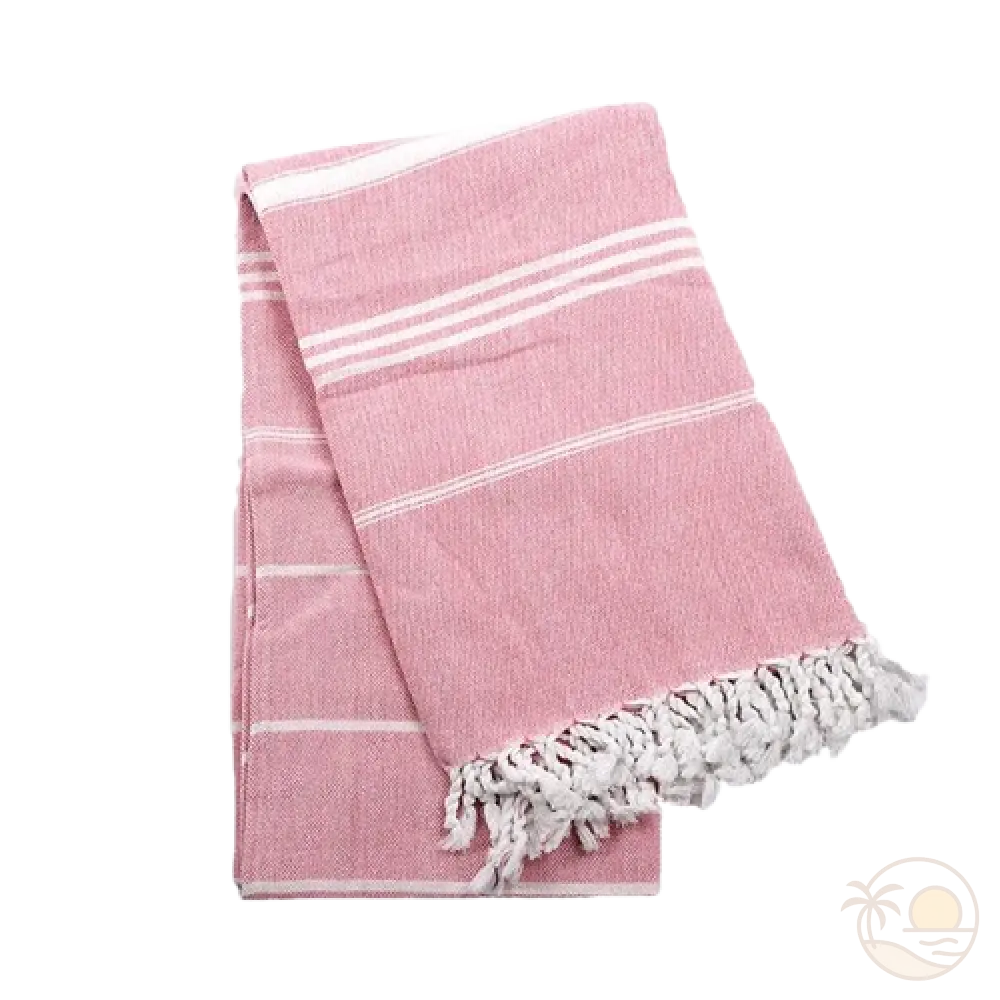 fouta serviette plage rose fonce