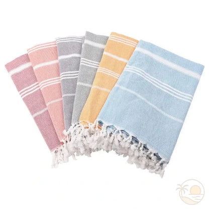 fouta serviette plage rouge orange violet gris jaune bleu