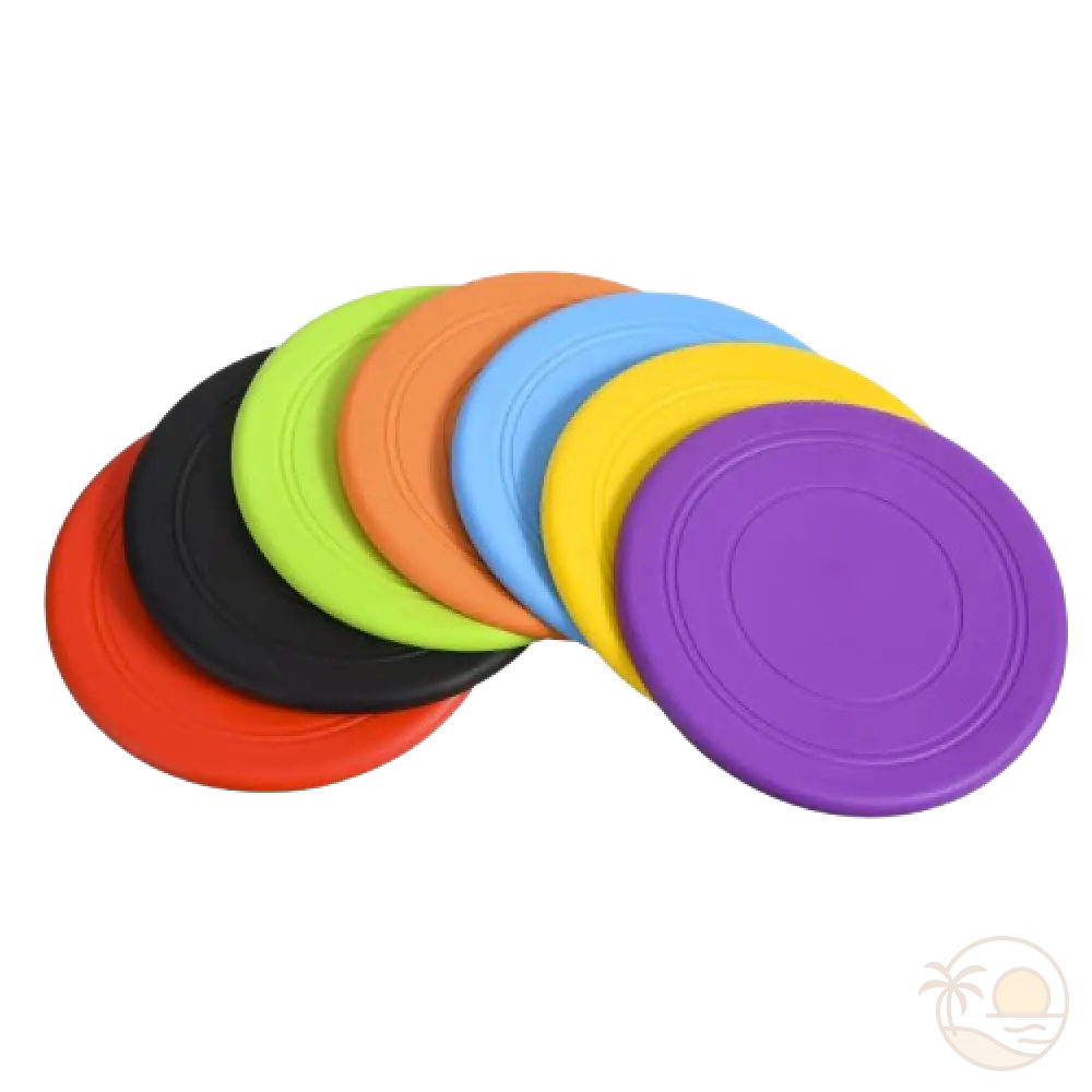 frisbee chien rouge noir vert orange bleu jaune violet