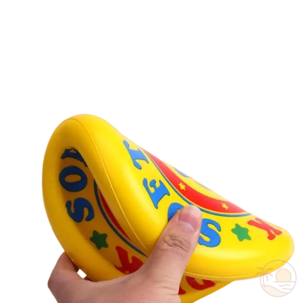 frisbee en mousse jaune plie