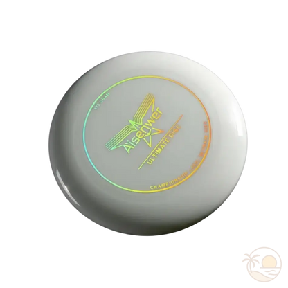 frisbee phosphorescent blanc main
