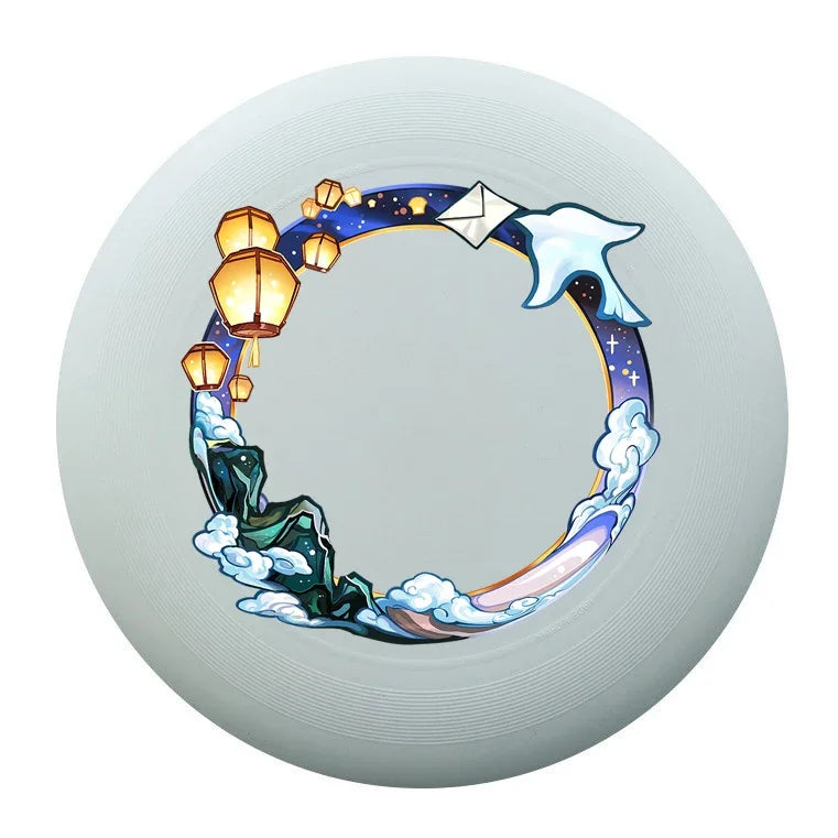 frisbee plage anneau lanternes