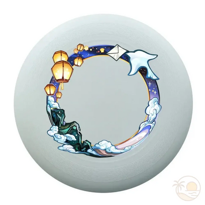 frisbee plage anneau lanternes