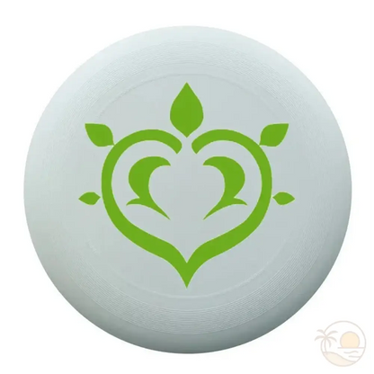 frisbee plage coeur vert