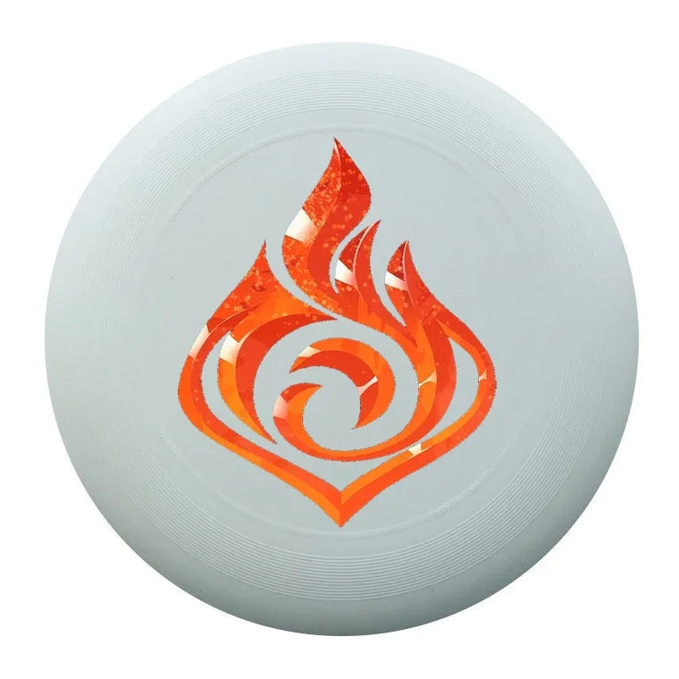 frisbee plage feu orange