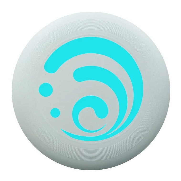 frisbee plage onde bleue