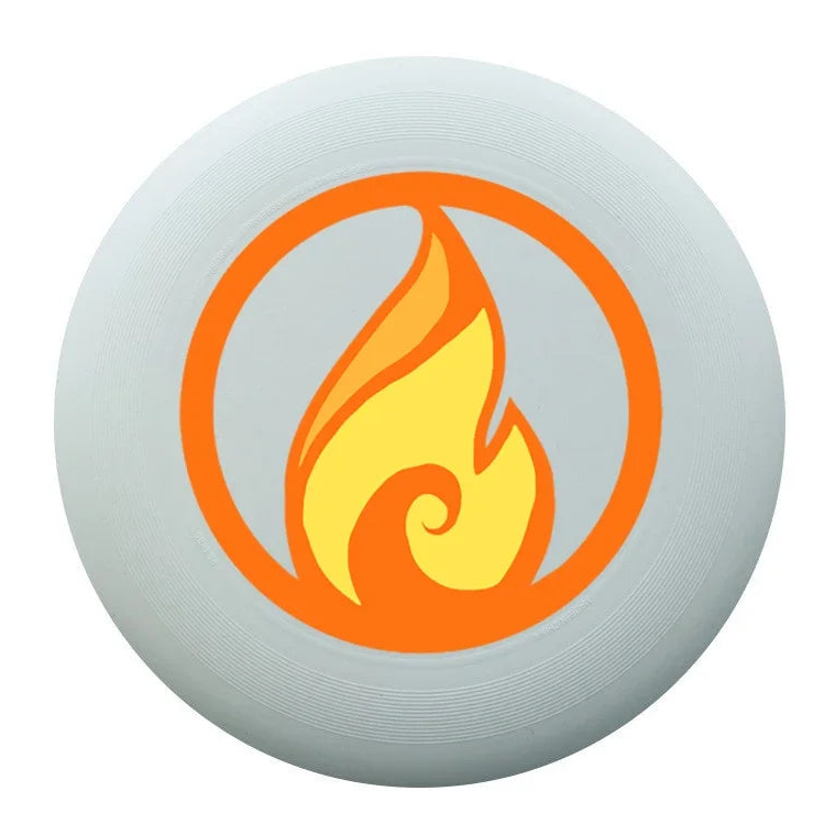 frisbee plage symbole flamme