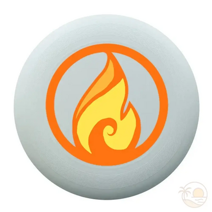frisbee plage symbole flamme