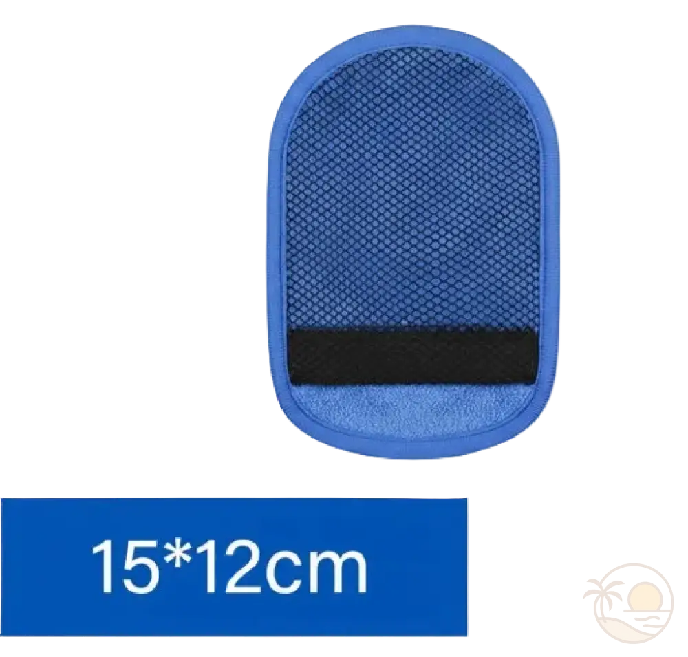 gant de plage bleu 15x12 cm