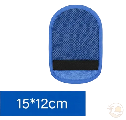 gant de plage bleu 15x12 cm