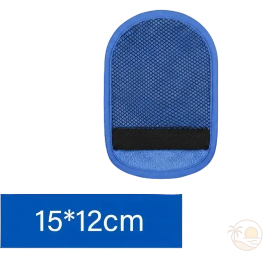 gant de plage bleu 15x12 cm