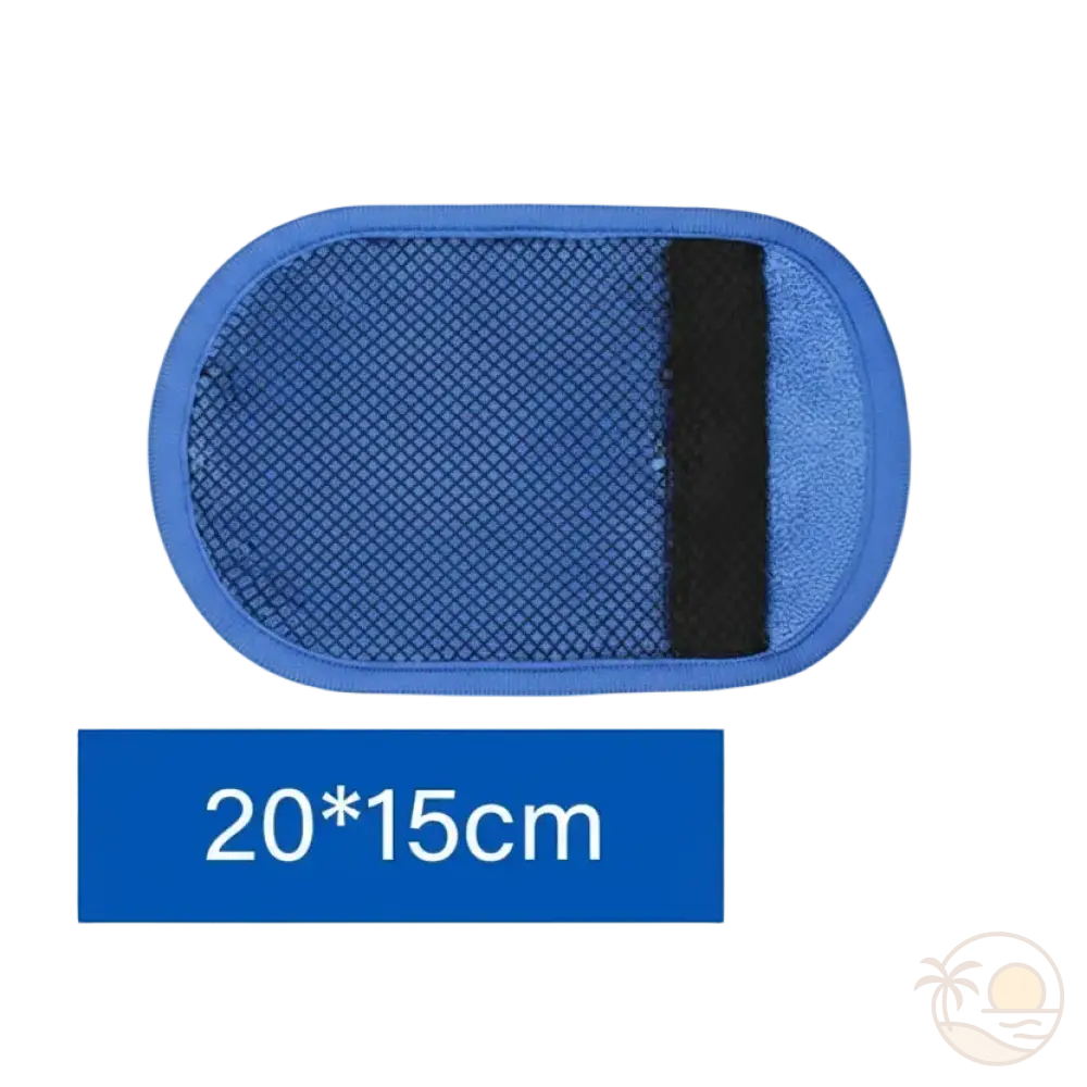 gant de plage bleu 20x15 cm