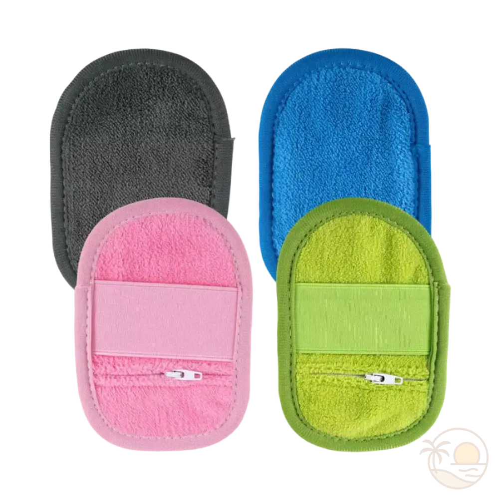 gants anti grains de sable gris bleu rose vert