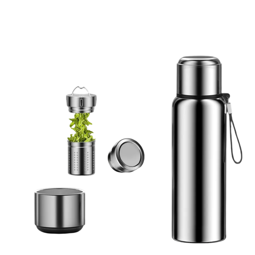 gourde isotherme 2l argent