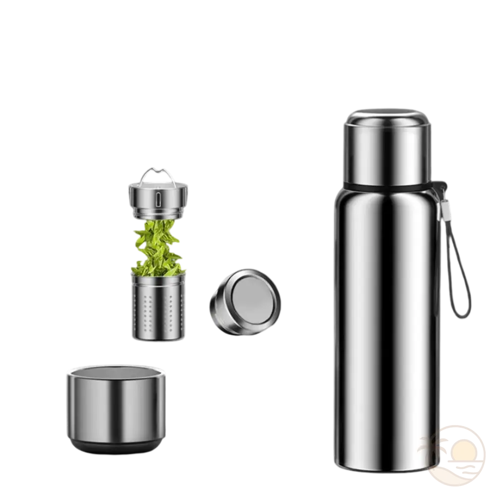 gourde isotherme 2l argent