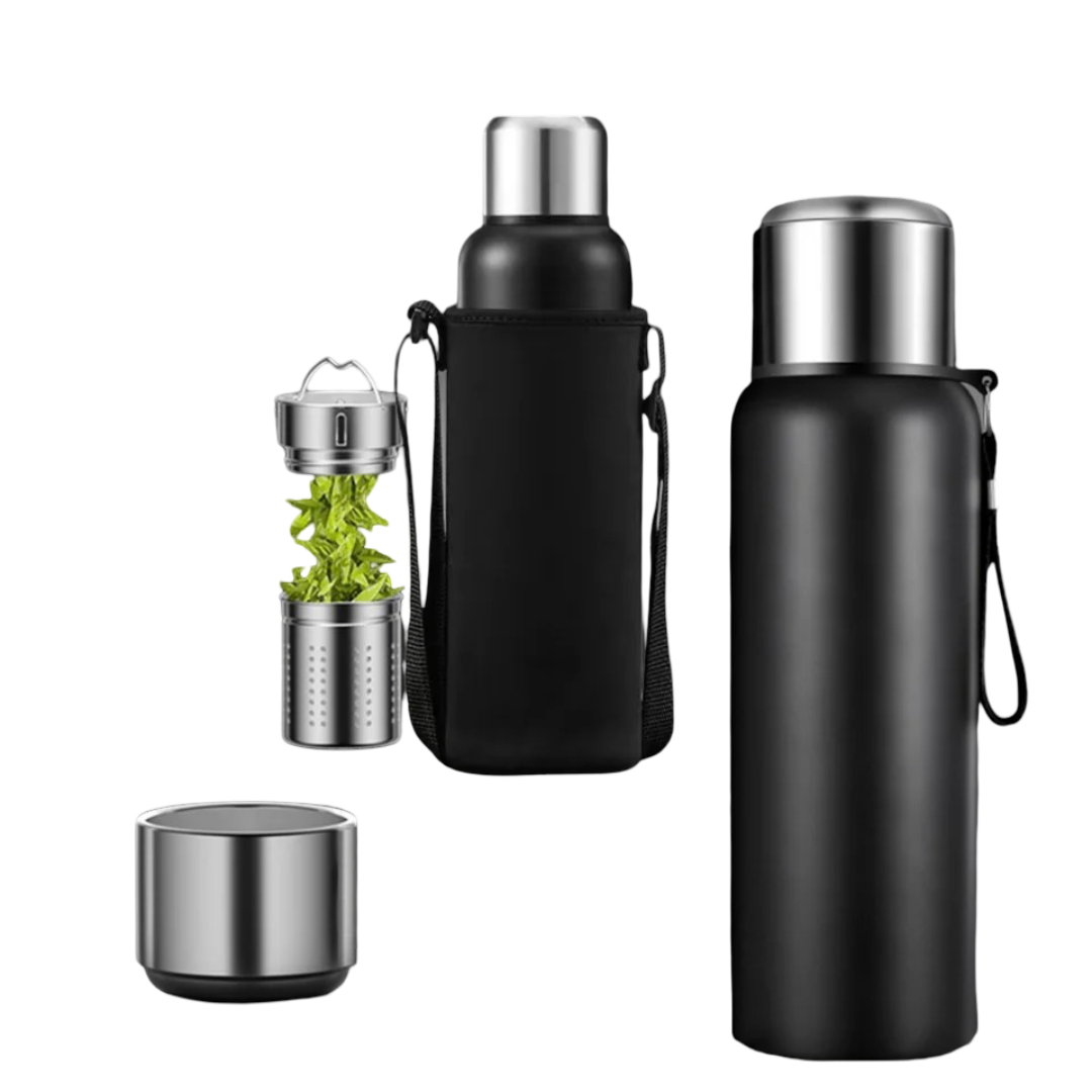 gourde isotherme 2l noir housse