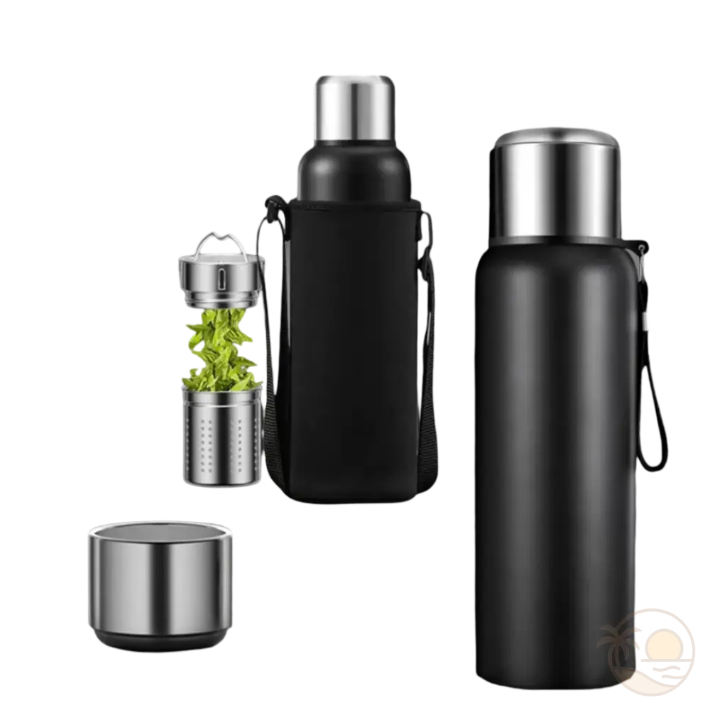 gourde isotherme 2l noir housse