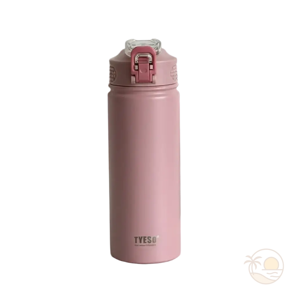 gourde isotherme avec paille integree rose