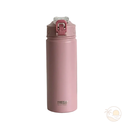 gourde isotherme avec paille integree rose