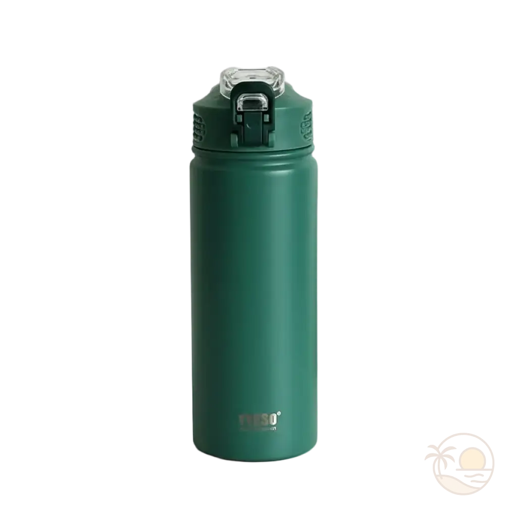 gourde isotherme avec paille integree vert