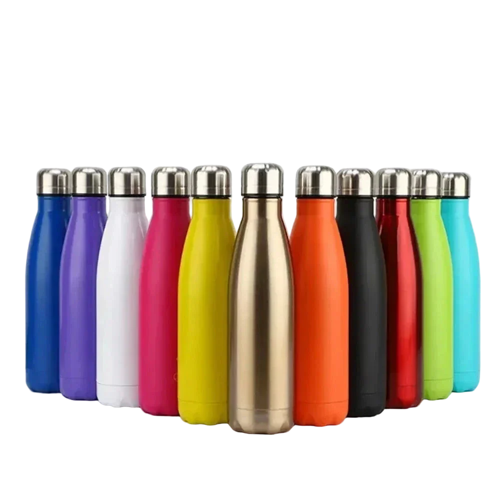 gourde isotherme bleu or argent violet blanc rose jaune vert noir rouge