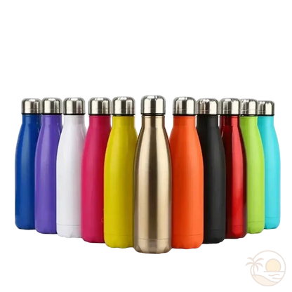 gourde isotherme bleu or argent violet blanc rose jaune vert noir rouge