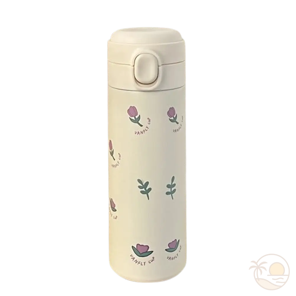 gourde isotherme fleurie fleurs roses