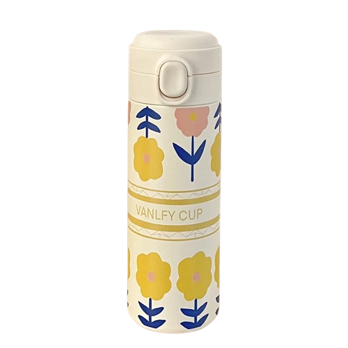 gourde isotherme fleurie tournesols