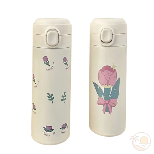 gourdes isothermes fleuries fleurs roses grande rose