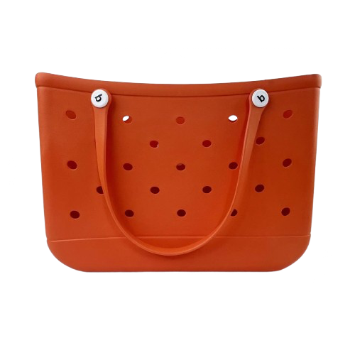 grand panier de plage orange