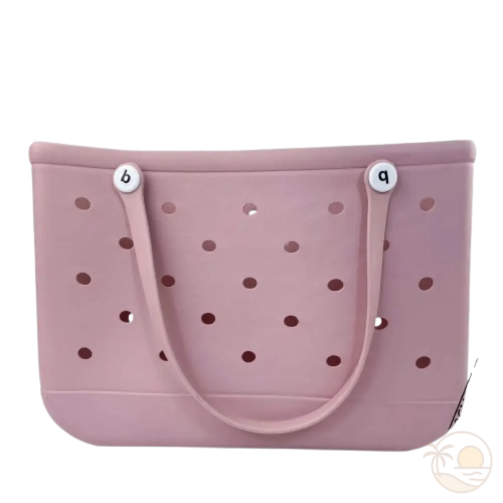 grand panier de plage rose