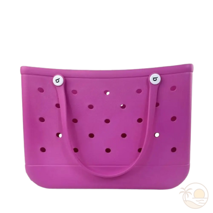 grand panier de plage rose fonce