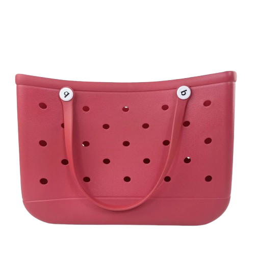 grand panier de plage rouge