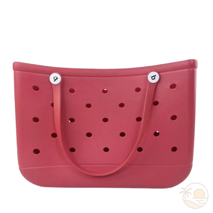 grand panier de plage rouge