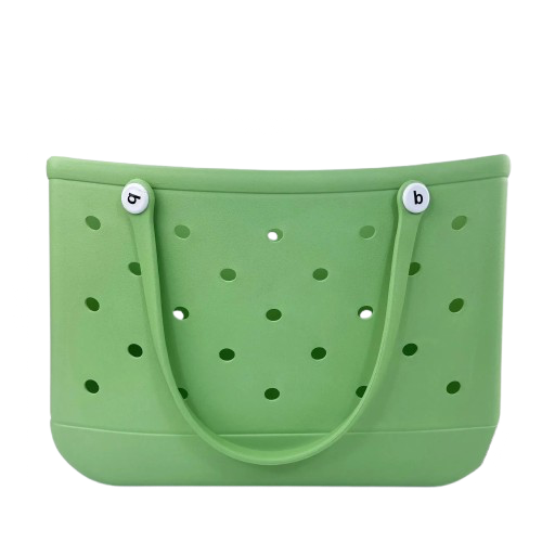 grand panier de plage vert