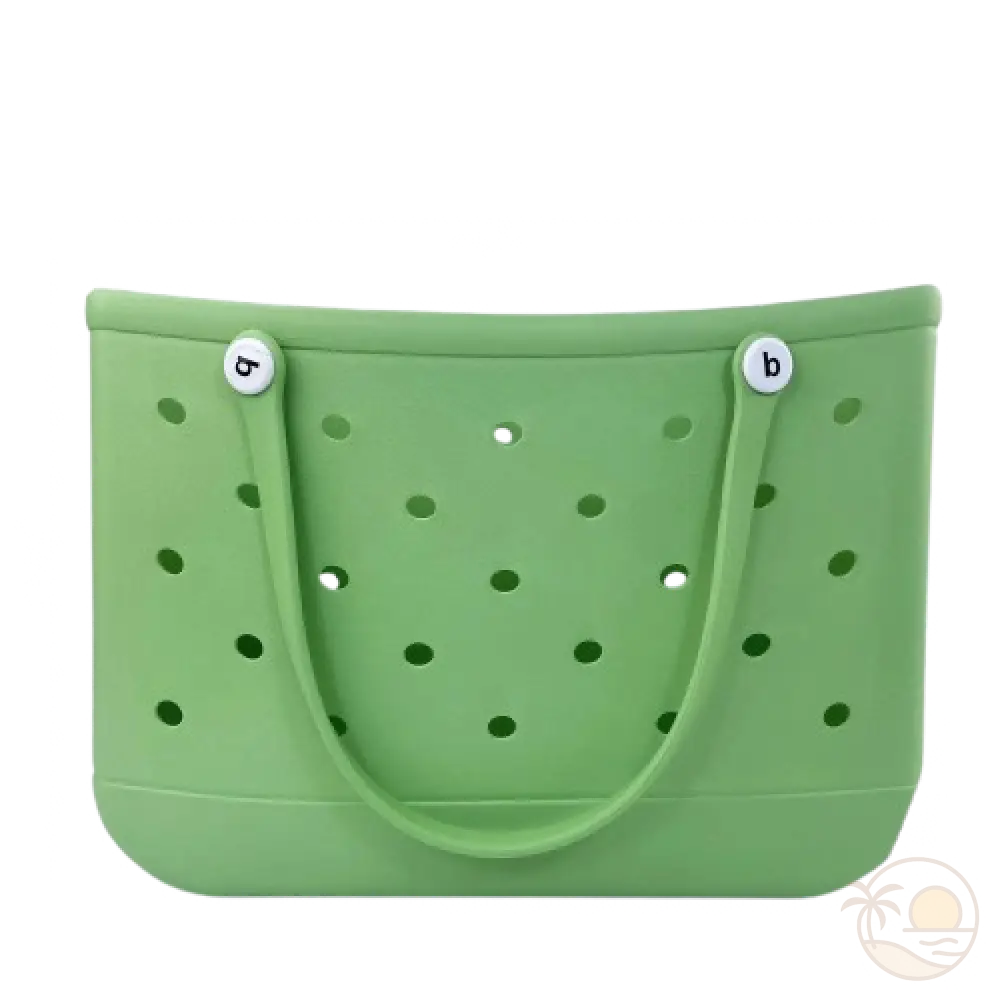 grand panier de plage vert