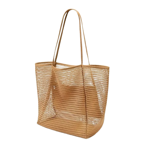 grand sac de plage beige