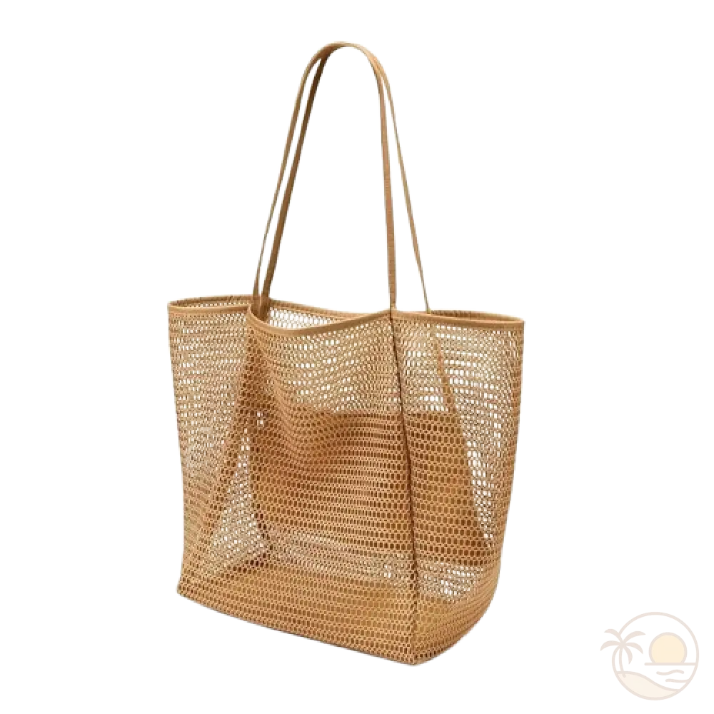 grand sac de plage beige