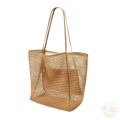grand sac de plage beige