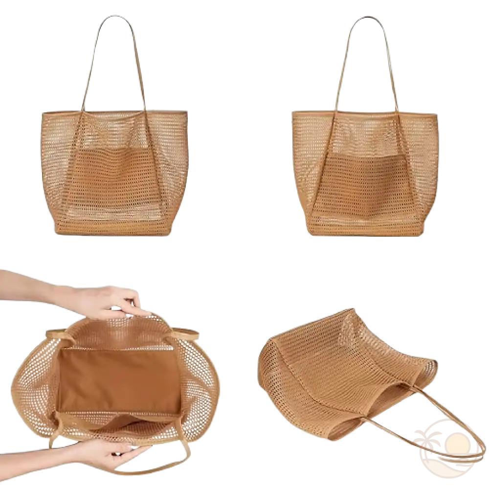 grand sac de plage beige caracteristiques