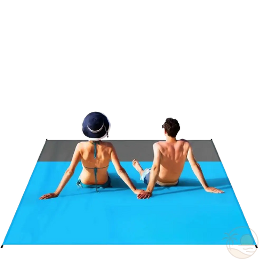 grand tapis de plage couple
