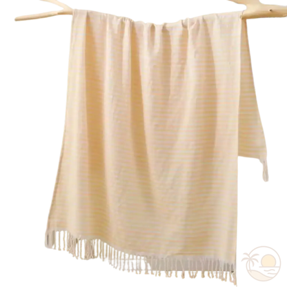 grande fouta de plage beige